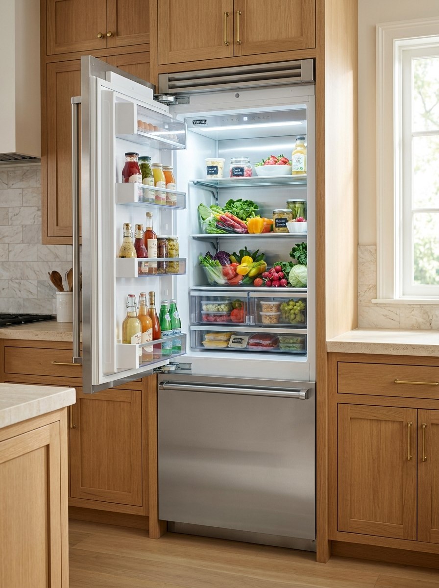 Refrigeration appliance in a luxury kitchen