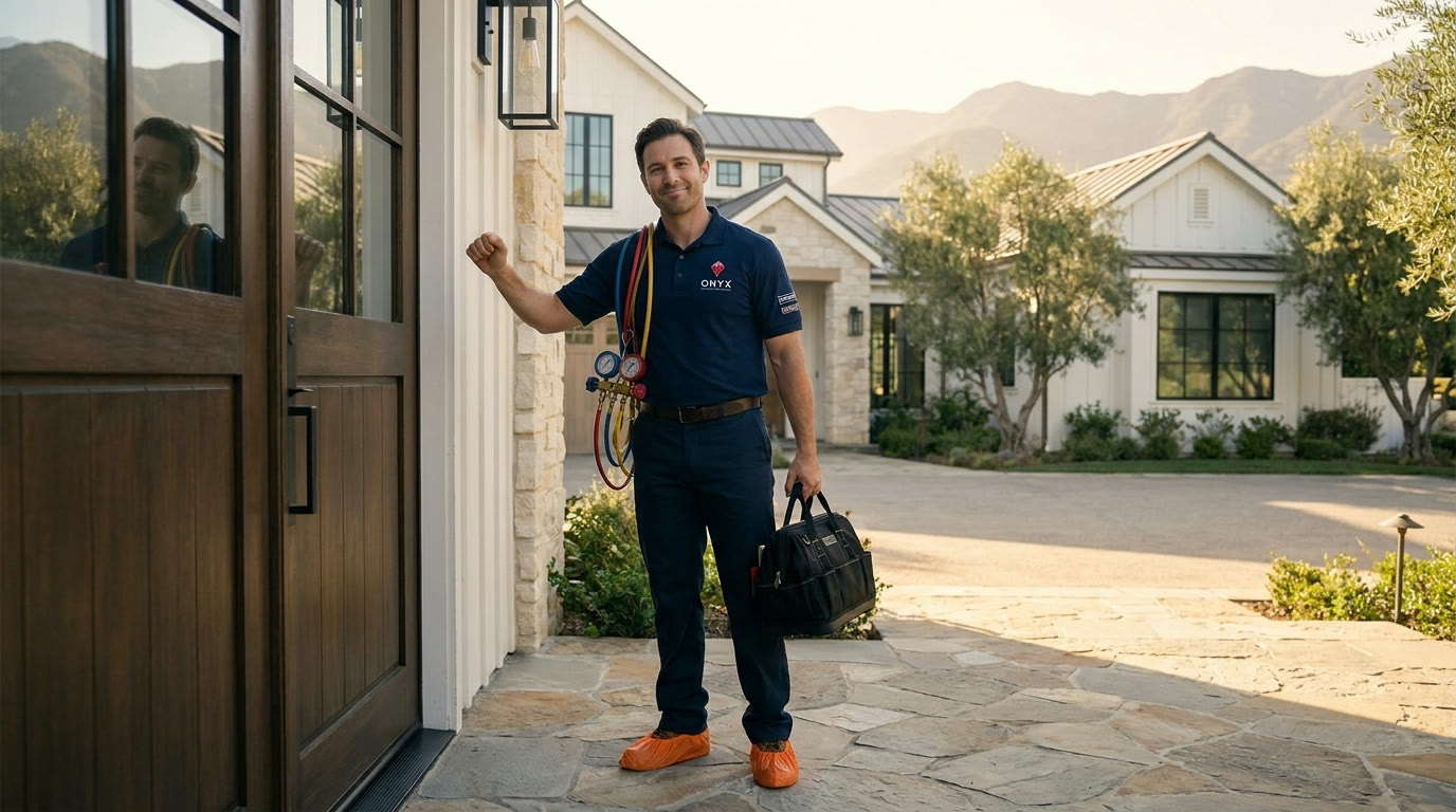 An Onyx technician servicing a Viking appliance in Glendale, CA